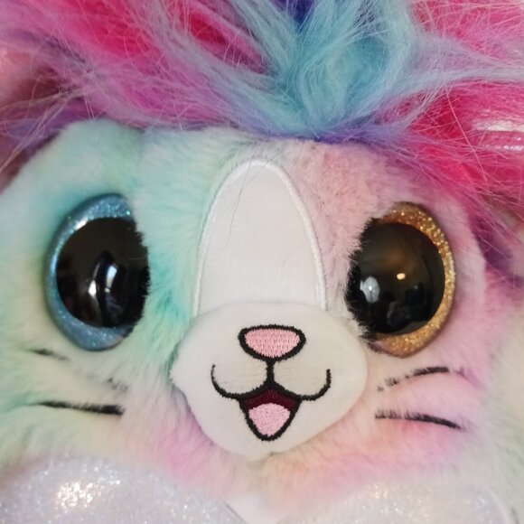 Zuru Rainbocorns Plush Stuffed Unicorn Cat Pink Blue Tie Dye Glitter Heart 11" - Picture 4 of 11
